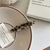 Grampo de Mola de Acetato de Alta Qualidade Estilo Coreano para Rabo de Cavalo Meio Preso Grampo de Cabelo Presilha Baixa Presilha Lateral Simples de Folha
