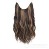 Extensiones de Cabello Línea de Pesca Peluca de Cabello Peluca Europea y Americana Rizo Ondulado Largo Extensiones de Cabello de Línea Invisible
