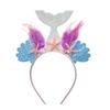 Accesorios de Elfo Diadema de Princesa Sirena para Niñas Accesorios para el Cabello de Cola de Pez para Niños Adorno para la Cabeza de Lentejuelas Marinas de Ensueño