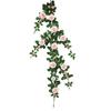Rosa de imitación de ratán, flor artificial decorativa para Internet, fondo rojo, pared, rosa falsa, colgante de pared, flor artificial decorativa, hoja de ratán