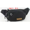 Riñonera de lona 568 con salida para cable de auriculares, bolsa de almacenamiento de gran capacidad con cremallera, bolso cruzado casual unisex, hecho a medida