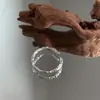 Anel Liso Estilo Minimalista para Mulheres, Não Desbota, Aberto, Ajustável para Dedo Indicador, Empilhável, Versátil, Nicho, Novo Produto de Alta Qualidade