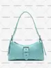 Bolso Biker Vintage para Mujer con Patrón de Ciervo en Cuero Envejecido con Decoración de Hebilla de Pin Remachado, Bolso Baguette de Hombro para Debajo del Brazo