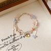 Pulsera colorida de cuentas multicapa apiladas, ligera, de lujo, de alta gama, elegante, de estilo étnico, de moda, joyería