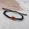 Pulsera trenzada de nudo de oro para pareja, para el año de nacimiento, atrayendo riqueza y fortuna, cuerda roja rica y caprichosa, cuerda negra, pulsera para estudiantes de lugar escénico