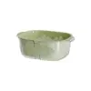 Cesta de drenaje de doble capa para lavar verduras, cesta de plástico multifuncional para lavar verduras para uso doméstico, duradera, almacenamiento integrado, gran capacidad para la cocina