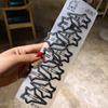 Pinza para el pelo rota estilo coreano, accesorio para la cabeza, pinza lateral, flequillo, pinza BB, pinza sencilla para mujer, pinza lateral esmerilada negra