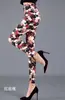Novas Leggings Femininas de Seda de Leite Lixada Tamanho Grande Elásticas Estampadas Multicoloridas Calças Femininas com Cintura Elástica