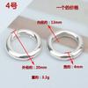 Hebilla Colgante Hebilla de Plata Esterlina 925 Collar con Hebilla Conectora Hebilla para Pulsera DIY Hebilla Grande de Resorte Accesorios de Plata Tailandesa Hebilla de Anillo