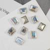 Venta al por mayor de joyas para uñas, transparentes, con punta puntiaguda, súper brillantes, grandes, torcidas, con forma de corazón, hacha, gotas de agua, mariposa cuadrada gruesa, diamante blanco, accesorios para uñas