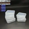 Caixa vazia quadrada de PP em estoque do fabricante, caixa plástica transparente, caixa de peças para embalagem de acessórios de brinquedo, caixa de armazenamento para cílios