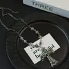 Colar Pingente Corvo Cruz Tendência Menina Cool Punk Nicho Estilo Ins Design de Personalidade Retrô Corrente da Clavícula