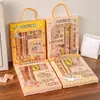 Set de papelería de regreso a clases transfronterizo, regalo para estudiantes de primaria, útiles escolares para niños, set de papelería portátil de seis piezas