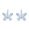 Pendientes de Zirconia Mariposa para Mujer, Lujo Accesible, Diseño de Nicho de Gama Alta, Pendientes Pequeños, Exquisitos y Versátiles, Pendientes Sencillos