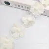 Flor de cinco pétalos de organza doble capa color rosa de 5.5 cm, decoración para sombrero y zapato, accesorio de encaje para decoración de vestido infantil DIY