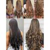 Trenza Peluca Extensión de Cabello Rizado Espiral Colorida de 24 Pulgadas