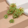 Collar de flor de cuentas acrílicas estilo vacacional transfronterizo europeo y americano, cadena para la clavícula bohemia, accesorio dulce y elegante para mujer
