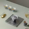 En la Naturaleza, Regresando a los Pinos: Tazón con Tapa Morado Fantasía Flor de Peonía Pintada a Mano Forma de Loto, Tazón de Té de Alto Valor para Mujer, Juego de Té Kung Fu de Gama Alta