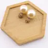 Pendientes de Moda para Mujer Estilo Coreano con Diamantes y Perlas de Arcilla Suave, Pendientes Versátiles de Moda Europeos y Americanos E85