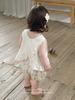 Ropa Infantil Jenny Set para Niñas 26 Verano Conjunto de Dos Piezas Bebé Chaleco de Encaje Superior Estilo Coreano Mono con Estampado Floral y Shorts