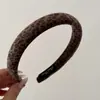 Diadema Vintage Estampado de Leopardo con Sensación de Lujo de Alta Gama para Otoño e Invierno, Diadema de Corona Alta de Esponja de Terciopelo, Pinza para el Cabello Estilo Hong Kong