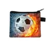 2025 Nueva Cartera de Monedas de Fútbol Estampado de Dibujos Animados Tarjetero Infantil Bolso de Almacenamiento Portátil de Moda para Hombres Bolsa Transfronteriza Caliente