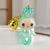Llavero acrílico con forma de conejo para estudiante, colgante para bolso, llavero de coche, pequeño regalo, venta al por mayor