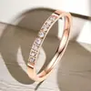 Anillo de Acero Inoxidable para Mujer Sin Decoloración Nicho Alta Gama Ins Versátil Joyería para Chica con Incrustaciones de Diamante Pulsera Transfronteriza