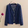 Cárdigan de Encaje Flor de Pavo Real Fu Diyi 19304 Chaqueta de Moda de Siete Mangas