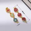 Cadena de Extensión de Eslabones Oro Arena Antigua Cloisonné Zodiaco Aceite Cuerda Hecha a Mano para Adornos Cadena de Cola Accesorios