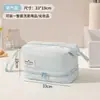 Bolsa de maquillaje compartimentada de gran capacidad, elegante y portátil, bolsa impermeable para guardar brochas de maquillaje, neceser de viaje de mano