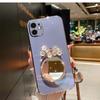 Espejo de Maquillaje Flor de Ciruelo Adecuado para Apple 15promax Nueva Funda para Teléfono IP14pro Microscopio Electrónico 14 Funda Suave Ins