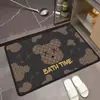Alfombrilla de suelo de diatomeas para lavabo de baño, uso doméstico, absorbente de agua, secado rápido, resistente a la suciedad, antideslizante, alfombrilla de baño de lujo ligero