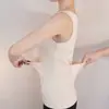 Chaleco cálido de terciopelo alemán cepillado sin costuras para otoño e invierno, mujer, doble bolsillo, protección de cintura, capa base cálida para el vientre, talla grande, chaleco cálido para mujer