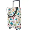Carrito de Camping con Bolsa de Arrastre, Carrito Telescópico, Carrito de Compras con Ruedas, Remolque Pequeño para Recoger Paquetes, Bolsa Plegable para Mudanzas