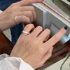 Anillo Simple Liso Versátil de Plata de Ley S925 para Uso Diario para Mujer, de Lujo Accesible, No se Desvanece, Nicho de Gama Alta, Anillo Abierto para Dedo Índice