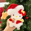 Nuevo Llavero de Peluche Original Hello Kitty Invierno Nuevo Conjunto Cálido Colgante de Bolsa de Regalo Gato Kt