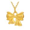 Loja de Ouro Chinesa Colar de Laço de Ouro Ouro Puro 999 Pingente de Borboleta da Princesa Fugitiva com Borla para Namorada no Dia dos Namorados Chinês