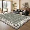 Alfombra persa vintage para áreas grandes en salas de estar y dormitorios, totalmente lavable, antideslizante, resistente a la suciedad, alfombra de cachemir sintético