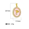 Pingente para Mulheres Estilo Pintura a Óleo Jardim de Monet Pingente Redondo de Flor para Mulheres Moda Elegante Simples Corrente para Clavícula Pingente Atacado
