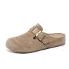 Zapatos de Mujer Estilo Birkenstock con Suela Gruesa, Puntera Redonda, Superficie Mate, que Aumentan la Altura, Modelo Nuevo Otoño 2026, Zapatillas de Mujer sin Cordones con Hebilla