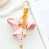 Llavero de Tulipán Estilo Europeo y Americano Accesorio de Moda Encanto para Bolsa Ins Estilo Simple Colgante Colgante de Flor Artificial de PU