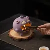 Quemador de Incienso de Gas de Dibujos Animados, Quemador de Cerámica para Aromaterapia, Cedro, Salvia, Portavelas de Madera Sagrada, Pequeña Chimenea para Purificar el Espacio