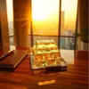 Venta al por mayor de fábrica barra de oro de topacio adornos de bendición BRICS personalidad oficina fortuna sala de estar decoración del hogar regalo