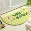 Alfombrilla de baño absorbente semicircular, engrosada, antideslizante, de cachemira, para puerta de baño/inodoro, se puede enviar por cuenta de otro
