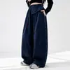 Pantalones de primavera y otoño para niñas 2026 nuevos pantalones casuales de trabajo de pierna recta de pierna ancha para estudiantes de secundaria