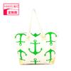 Fábrica de Bolsas de Lona Yiwu Bolsa de Praia Personalizada Âncora Lona K-Style Publicidade Casual Bolsa de Mão Corda de Algodão
