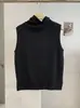 Colete regata gola alta minimalista KEKEZOON para mulheres, caimento justo, top de tricô para sobreposição de outono, moderno 9162
