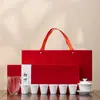 Juego de Té Kung Fu de Porcelana Blanca Dehua de Gama Alta Tazón de Té para Oficina en Casa Taza de Té Recuerdo Regalo para Reunión Anual de Empresa