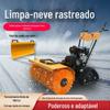 Limpa-neve manual propriedade estrada multifuncional todos os equipamentos escova rolante remoção de neve artefato soprador de neve pequeno limpa-neve